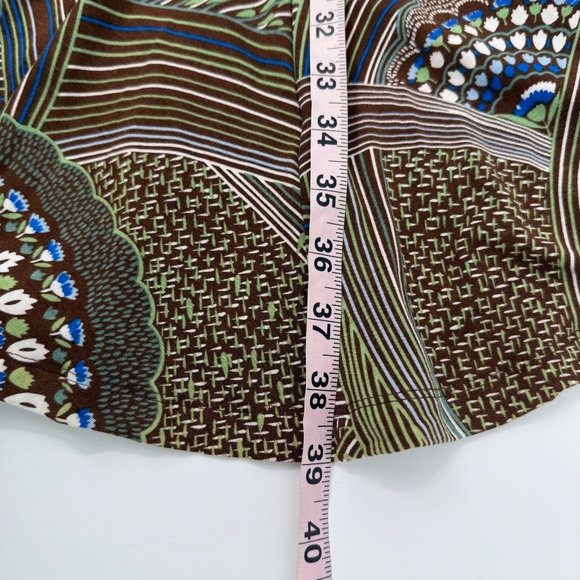 Tori Richard Dress Women Small Brown Sleeveless Stripes Wrap Stretch 70s Retro - Picture 10 of 11